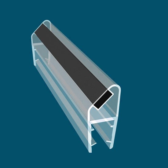 Black Shower Door Magnetic Seal