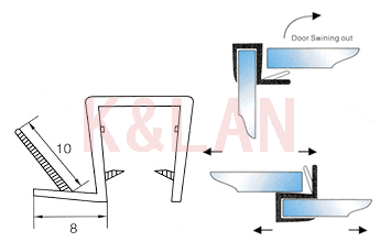 Glass Door Seal FC-006D 10mm glass 