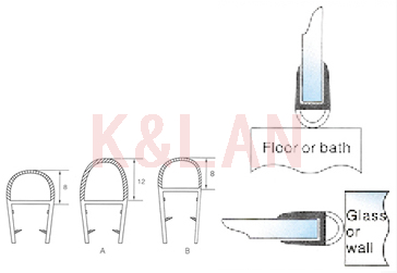 Glass Door Seal FC-007 Glass
