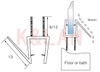 Shower Door Bottom Seal FC-006E 6mm Glass