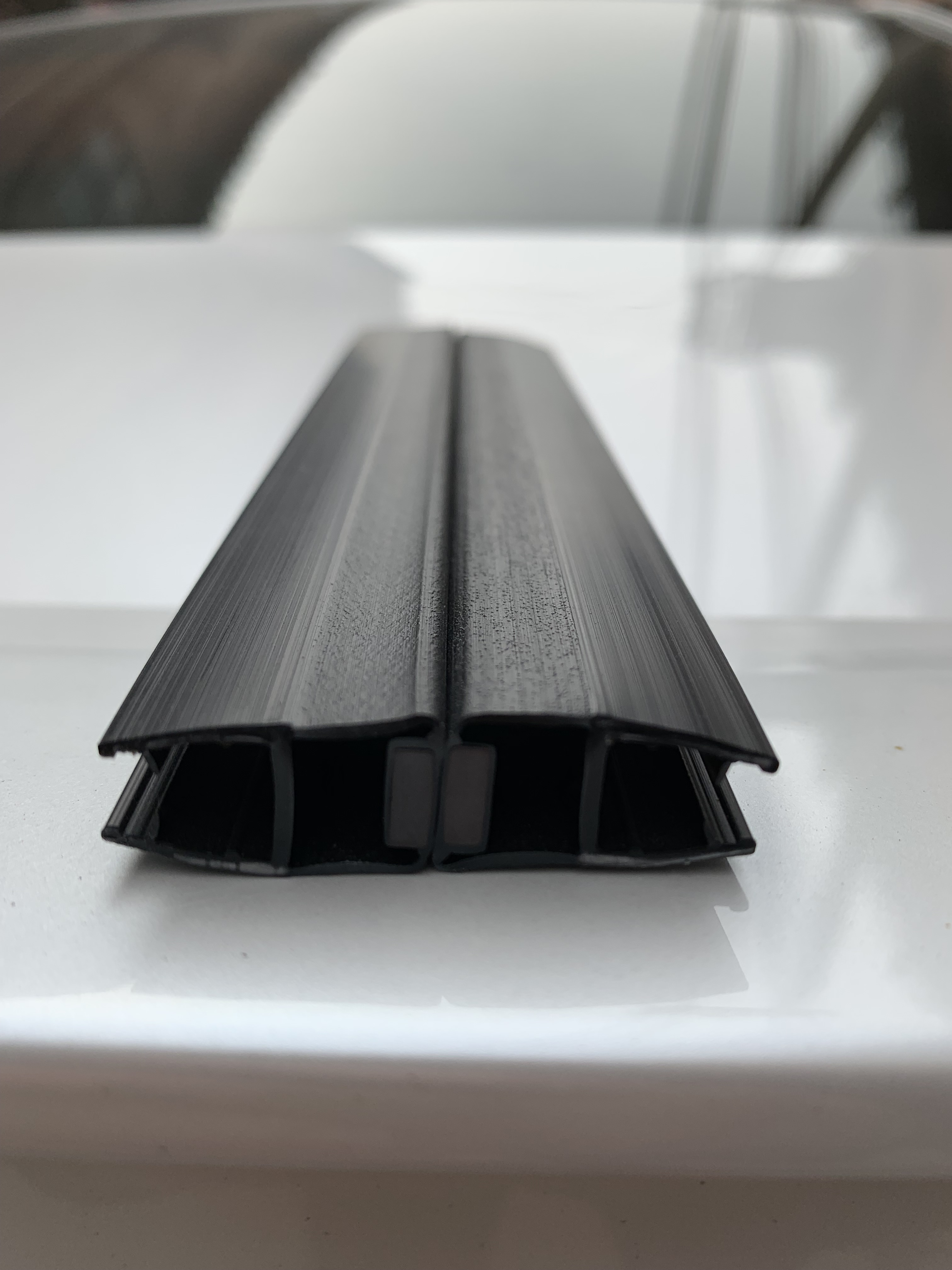 black 180° Sliding Door Shower Door Magnetic Seal